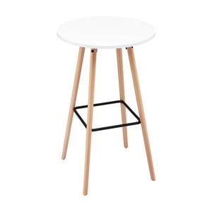 Artiss Bar Table Round Kitchen Dining 98cm White