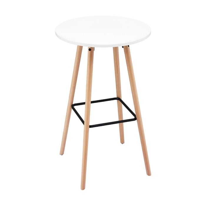 Artiss Bar Table Round Kitchen Dining 98cm White