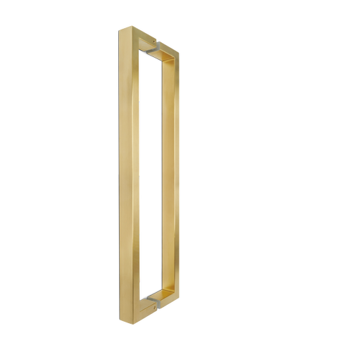 LANE Pull Handle Entrance Brushed Brass Square L537941 - Bunnings Australia