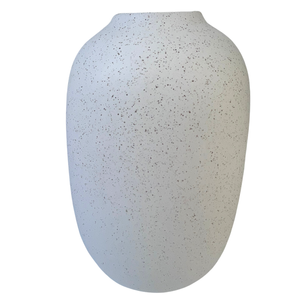 19cm Cream Speckled Ceramic Vase