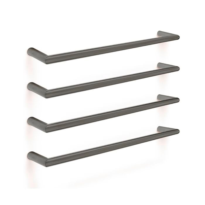 Forme 850mm Round Brushed Gun Metal Grey PVD Single Heated Rail