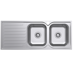 Everhard 1180mm Classic Square 1TH RH 2 Bowl And Drainer