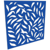 ProtectorAl 300-1200 x 300-1200mm Light Blue/Gloss White Large Leaf  Unframed Composite Deco Panel