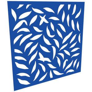 ProtectorAl 300-1200 x 300-1200mm Light Blue/Gloss White Large Leaf  Unframed Composite Deco Panel