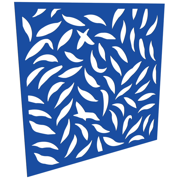 ProtectorAl 300-1200 x 300-1200mm Light Blue/Gloss White Large Leaf  Unframed Composite Deco Panel
