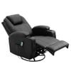 Ufurniture Recliner Chair PU Leather Electric 8-Point Heated Massage Black