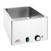 Nisbets Essentials Bain Marie Wet Heat Food Warmer Stainless Steel 327x645x432mm Commercial Kitchen Storage