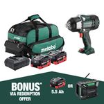 Metabo 18V Brushless Cordless Impact Wrench 2 x 5.5Ah AU60240201 Kit