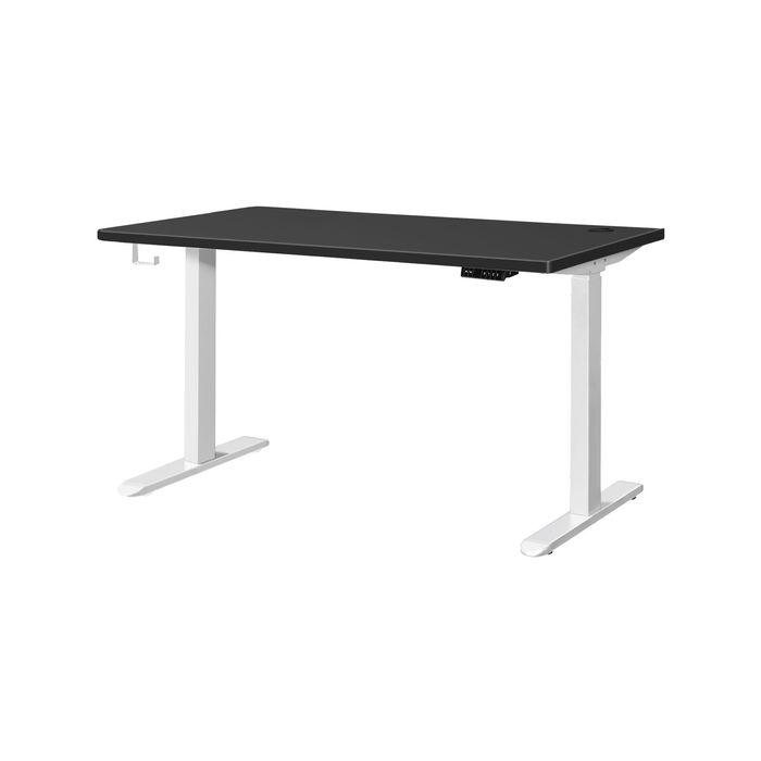 Oikiture Electric Standing Desk Dual Motor 140cm Black Tabletop
