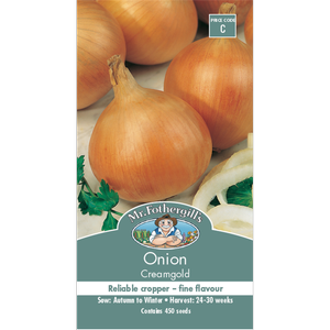 Mr Fothergill's Creamgold Onion Vegetable Seeds