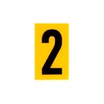Sandleford 60 x 35mm 2 Yellow Cut Out Self Adhesive Numeral