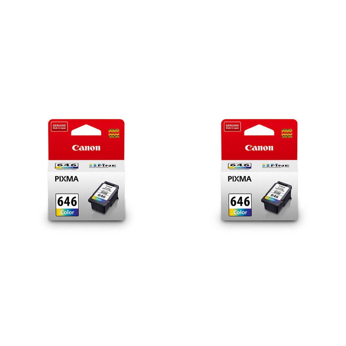 2PK Canon Pixma CL646 Colour Ink Cartridge 180 Page Yield CMY ...