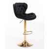 Plush Velet Black & Gold Stool