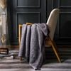 CottonMore Acrylic Chenille Knitted Blanket Super Soft Plush Throw Rug Blanket 130x160cm - Brown