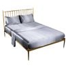 Anycozy Queen Grey Fitted Sheet – Luxury Silky Bedding Set with Pillow Cases
