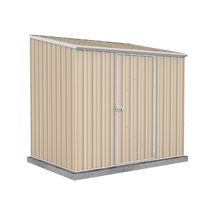 Absco Sheds 2.26 x 1.52 x 2.08m Cream Economy Single Door Garden Shed