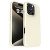Silicone Phone Case For iPhone 15 Pro Shockproof Microfiber Lining - Beige