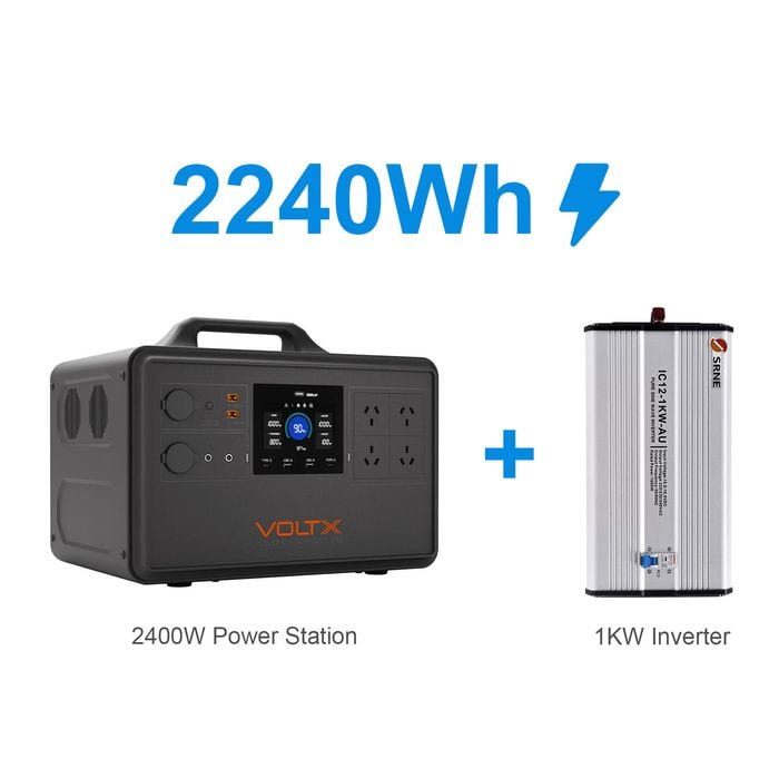 Voltx 2400w Power Station + 1kw Inverter Bundle – Reliable Backup Power For Home & Off-grid Setup