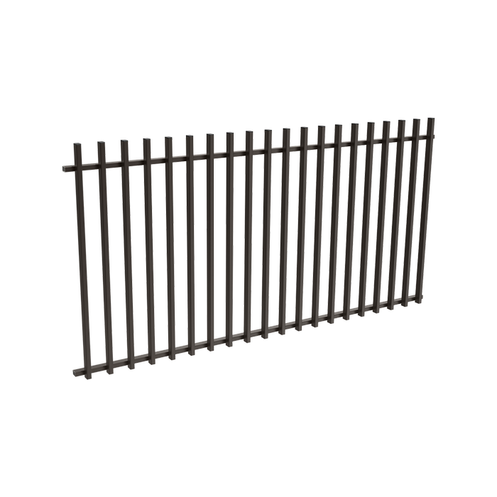 ProtectorAl 2400 W x 1200 mm H Black Aluminium Batten Pool Fence Panel