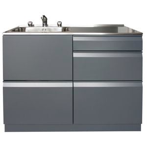 Dissco 1120 x 560mm Grey Left Hand Tub Laundry Centre