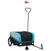 vidaXL Bike Trailer Pet Stroller Bicycle Wagon Cart Black and Blue 45 kg Iron