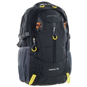 Pierre Cardin s 30L Nylon Adventure Travel Hiking Backpack  in Black
