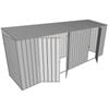 Build-A-Shed 1.2 x 5.2 x 2.0m Skillion Double with Single Hinged Side Doors Shed - Zinc