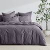 Dreamaker 300tc Cotton Percale Quilt Cover Set Charcoal Single Bed
