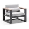 Balmoral 1 Seater Outdoor Aluminium And Teak Arm Chair