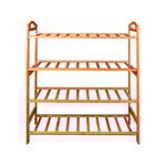 Bamboo Storage Shoe Rack & Organiser 4 Tiers Layers