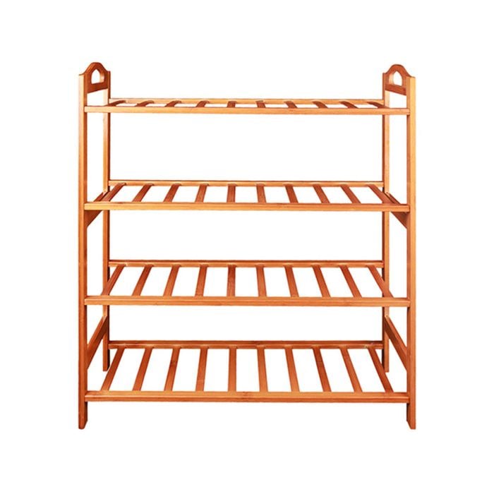 Bamboo Storage Shoe Rack & Organiser 4 Tiers Layers