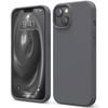 Silicone Phone Case For iPhone 13 Shockproof Microfiber Lining - Carbon Grey