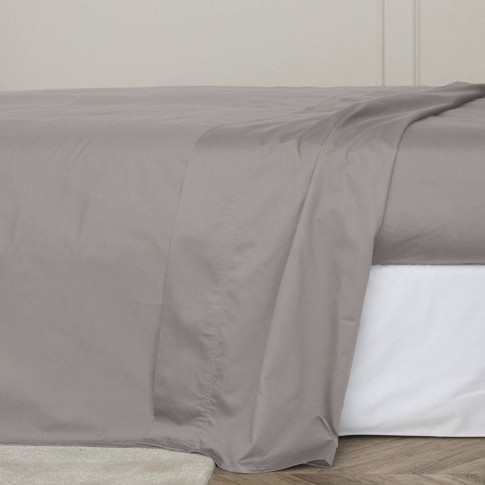 Bedding Co. Flat Sheet 1200TC Egyptian Cotton Light Taupe Single