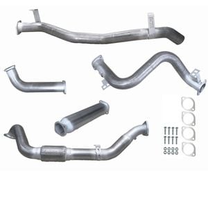 Ignite Exhausts Turbo Back For Toyota Landcruiser 79 Series V8 S/cab 3" No Cat With Hotdog Raw Aluminised Steel