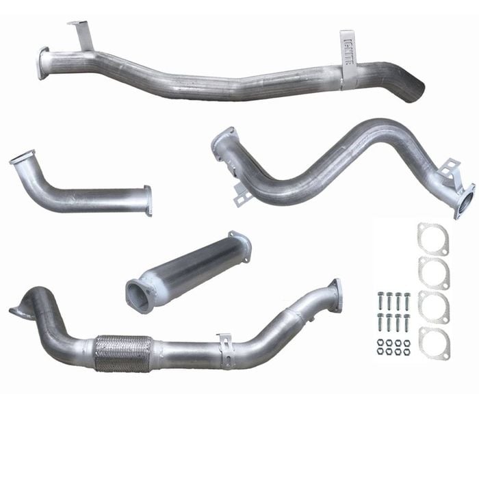 Ignite Exhausts Turbo Back For Toyota Landcruiser 79 Series V8 S/cab 3" No Cat With Hotdog Raw Aluminised Steel