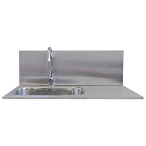 Dissco Laundry Splashback 900x300mm Stainless Steel