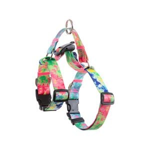 Banhamsisun M Sweet Green Dog Double-Lined Straps Harness Adjustable No Pull