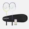 Decathlon - Adult Badminton Racket Br 530 Set Couple White Lime - One Size