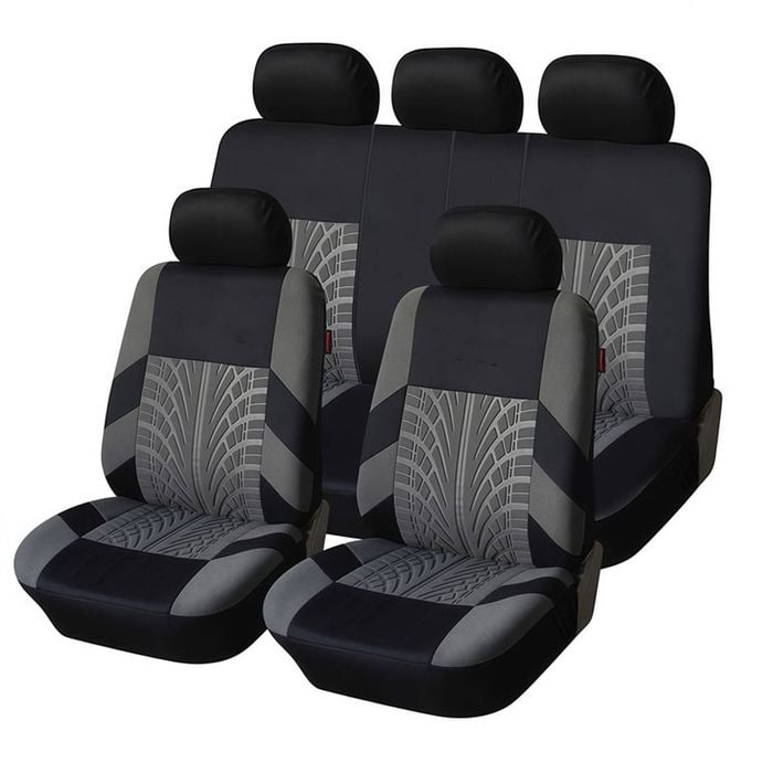 Catzon Car Seat Covers Full Set Universal Airbag Compatible Protector-Grey