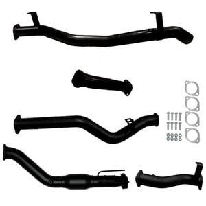 Ignite Exhausts Turbo Back For Toyota Landcruiser 79 Series V8 S/cab 3" Cat & Pipe Only Black Aluminised Steel
