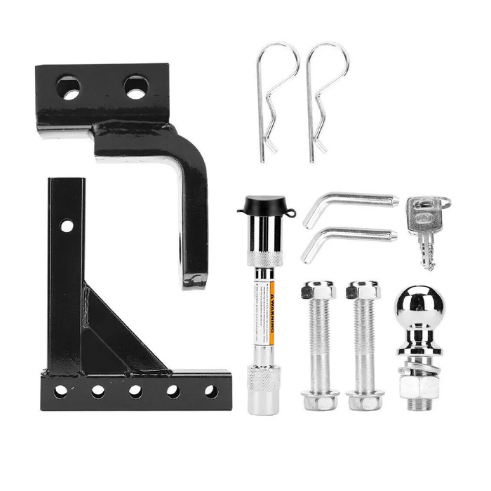 Provecta 3500KG Adjustable Tow Bar Ball Mount with 50mm Stainless Steel Tow Ball – Black