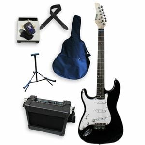 Axiom Discovery Left Handed Electric Guitar Pack - Black