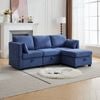 Homfurn 3 Seater Modular Sofa with Storage, Blue