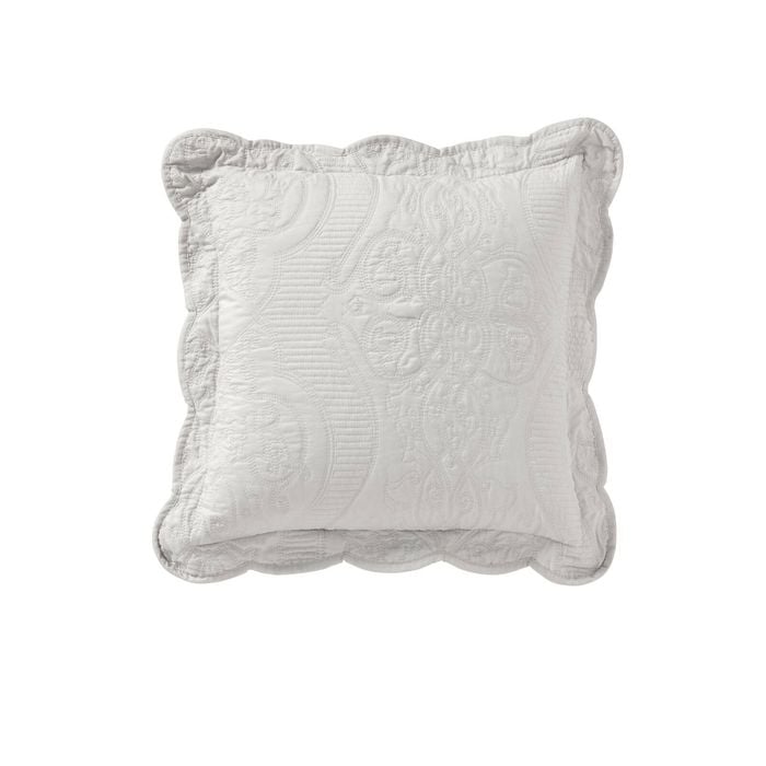 Bianca Candace Silver Square Filled Cushion 43 x 43cm