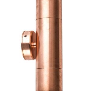 CLA Lighting GU10 Exterior Wall Pillar Up/Down Spot Light (Copper) IP65