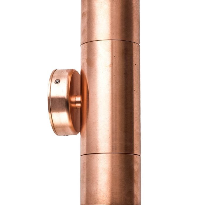 CLA Lighting GU10 Exterior Wall Pillar Up/Down Spot Light (Copper) IP65