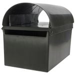 HomeLeisure Small Charcoal Paterson Post Letterbox