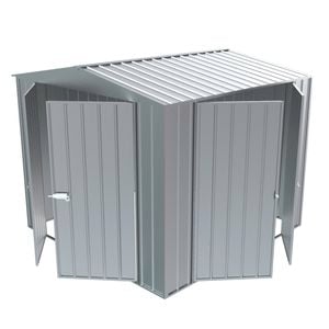 Build-a-Shed  2.3 x 2.3 x 2.3m Gable Double Hinged Side Door Shed - Zinc
