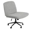 Advwin Armless Office Chair Swivel Vanity Chair Grey