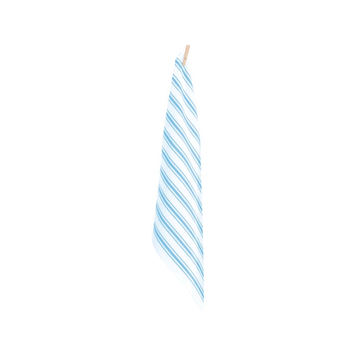 Paris Basket Weave Tea Towel - Light Blue